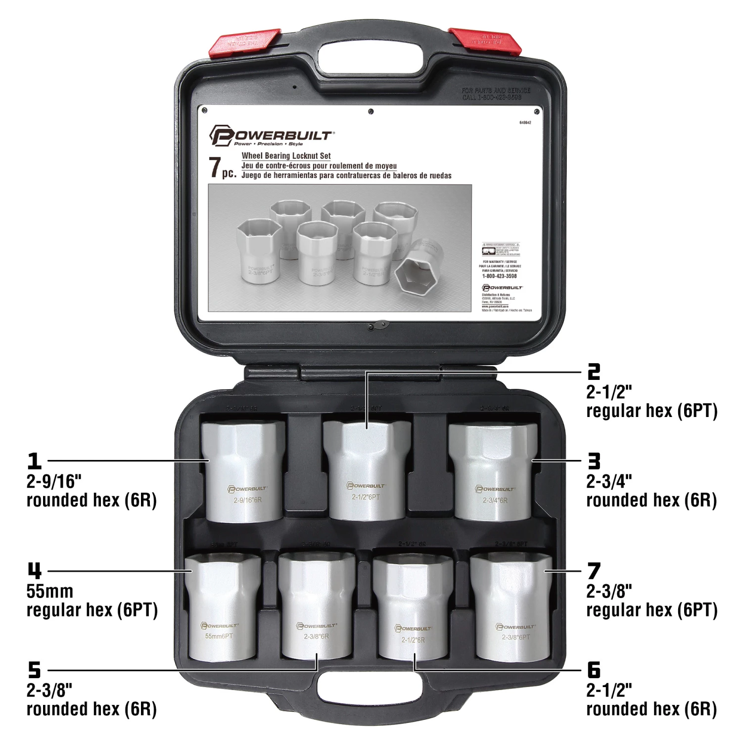 Top 10 ๐ Powerbuilt 7 Piece Wheel Bearing Lock Nut Kit , Ford/ Dodge/ Toyota Trucks ๐งจ - Image 3