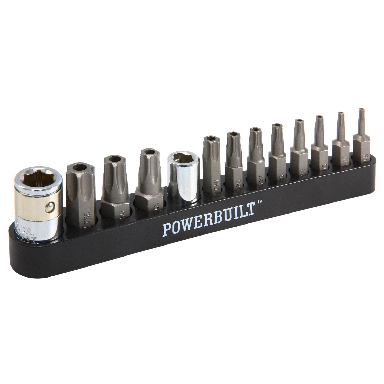 Best Sale 👏 Powerbuilt 13 Pc. Tamper Resistant Star Bit Set, Tamper Torx Bits, T10 to T55 ⌛