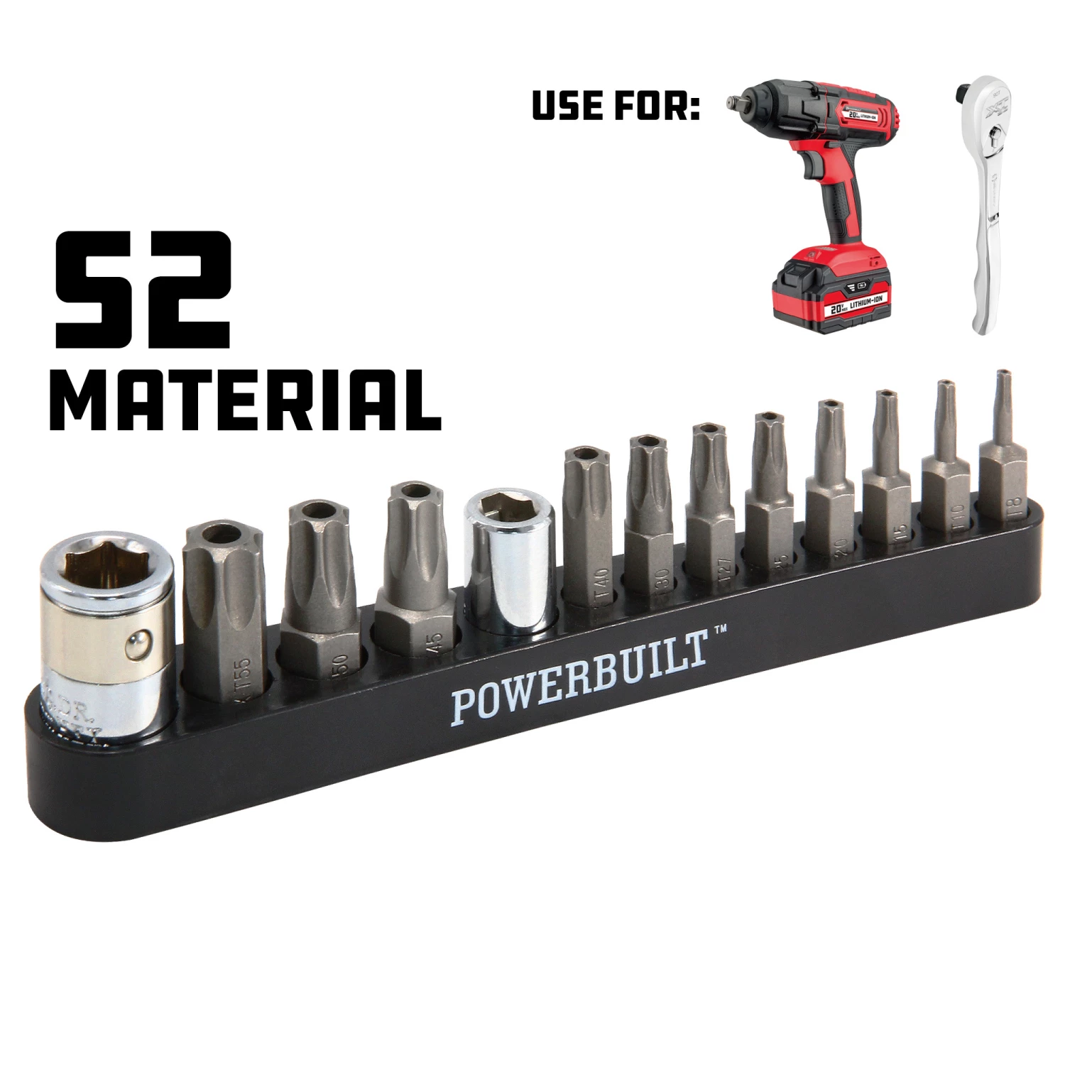 Best Sale 👏 Powerbuilt 13 Pc. Tamper Resistant Star Bit Set, Tamper Torx Bits, T10 to T55 ⌛ - Image 2