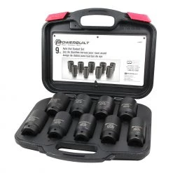 Budget ๐ Powerbuilt 9 Piece Deluxe Axle Nut Socket Set - 648991 ๐