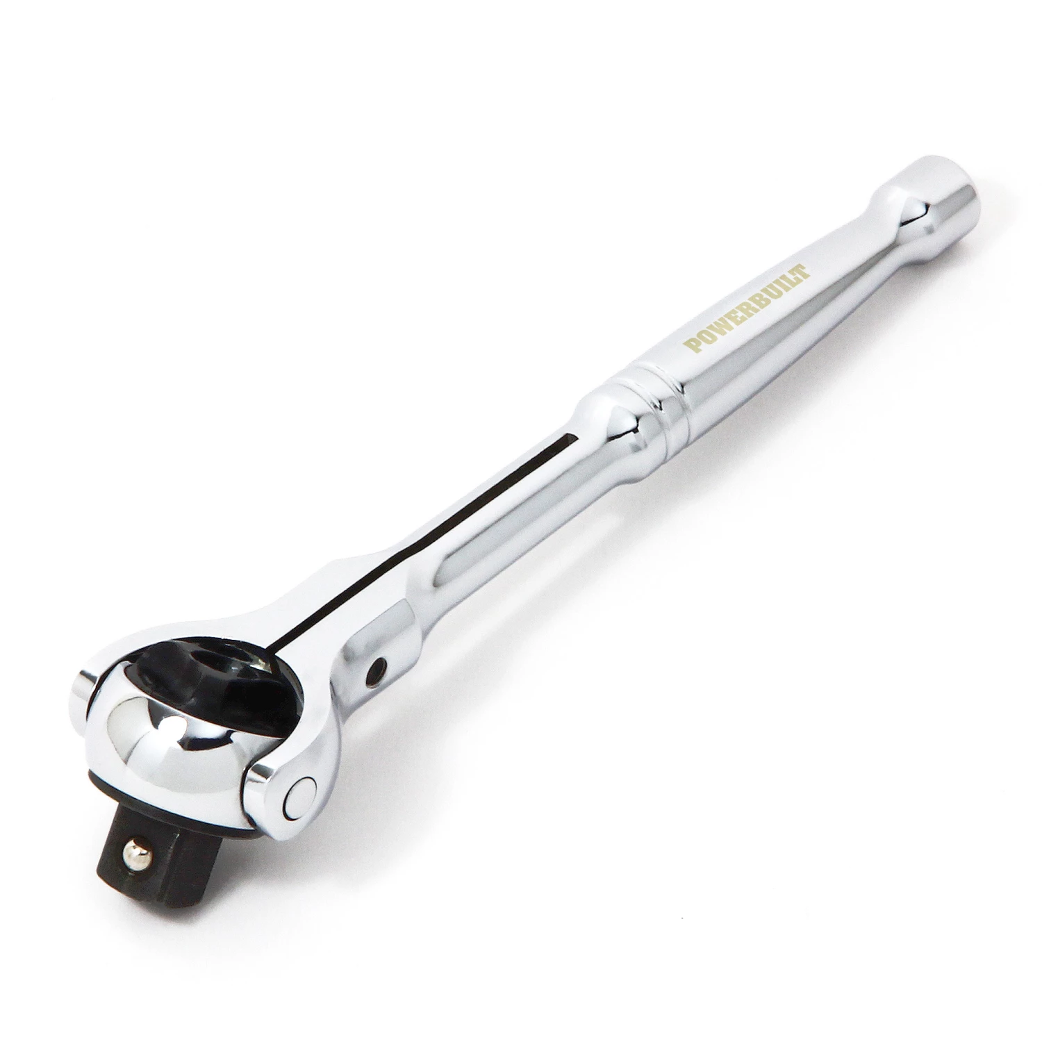 Hot Sale ⭐ Powerbuilt 3/8 Inch Drive Compact Swivel Head Ratchet - 649941 🌟