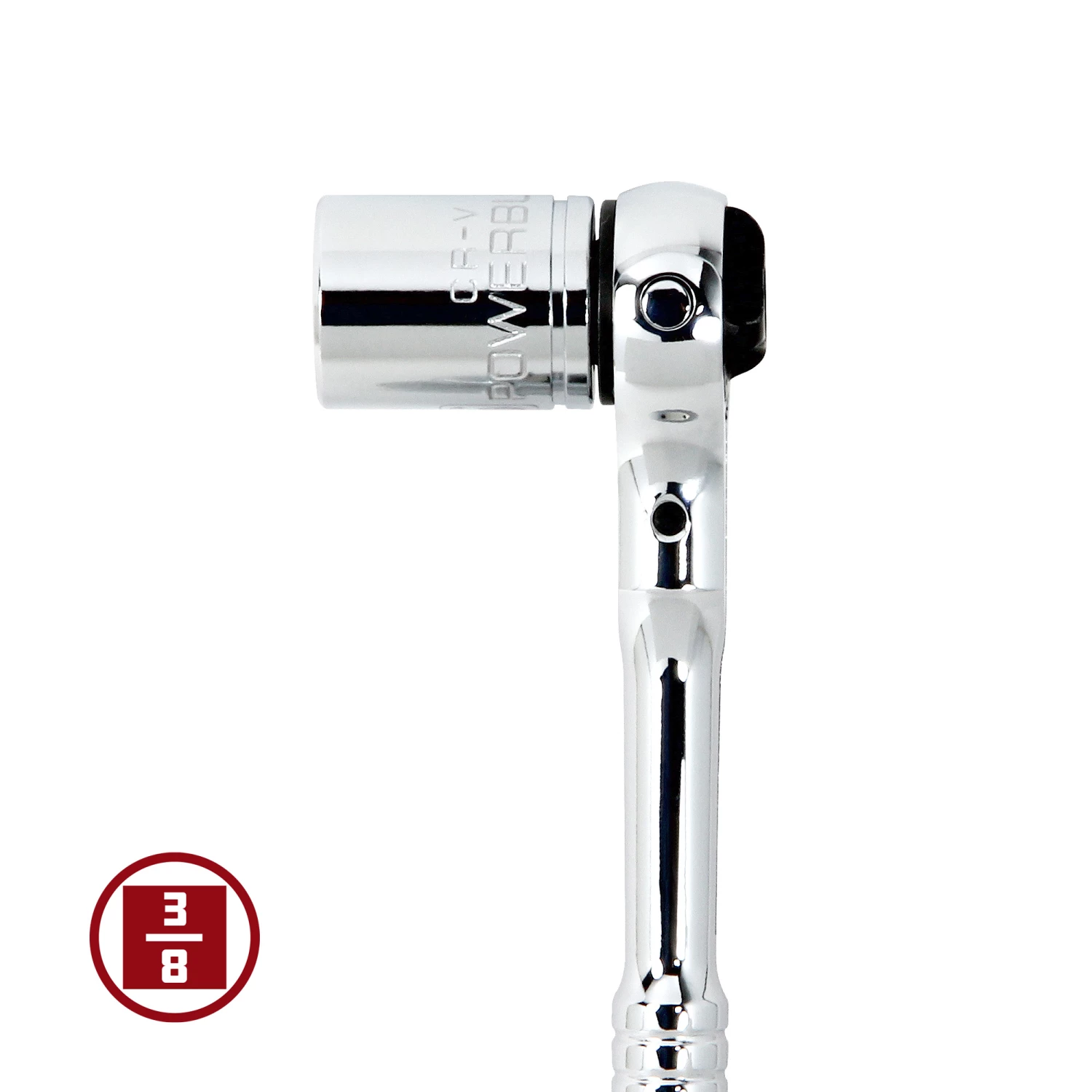 Hot Sale ⭐ Powerbuilt 3/8 Inch Drive Compact Swivel Head Ratchet - 649941 🌟 - Image 2