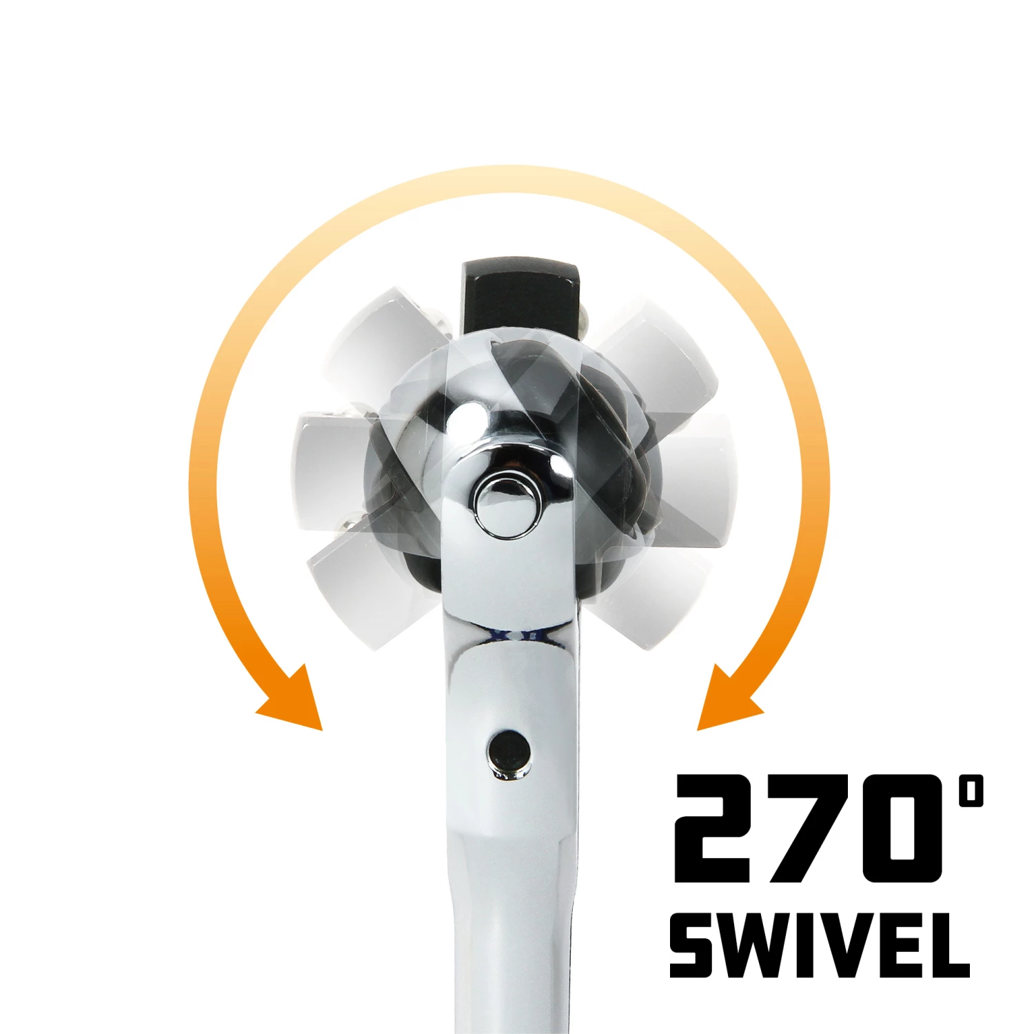 Hot Sale ⭐ Powerbuilt 3/8 Inch Drive Compact Swivel Head Ratchet - 649941 🌟 - Image 4