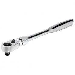 New 🔥 Powerbuilt 1/4 Inch Drive 72 Tooth Pro Tech 7 Inch Long Reach Flex Head Ratchet with Contour Handle - 649950 😍