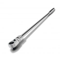 Promo 🎁 Powerbuilt 1/2 Inch Drive 72 Tooth Pro Tech 25 Inch Long Reach Flex Head Ratchet with Contour Handle - 649956 🥰