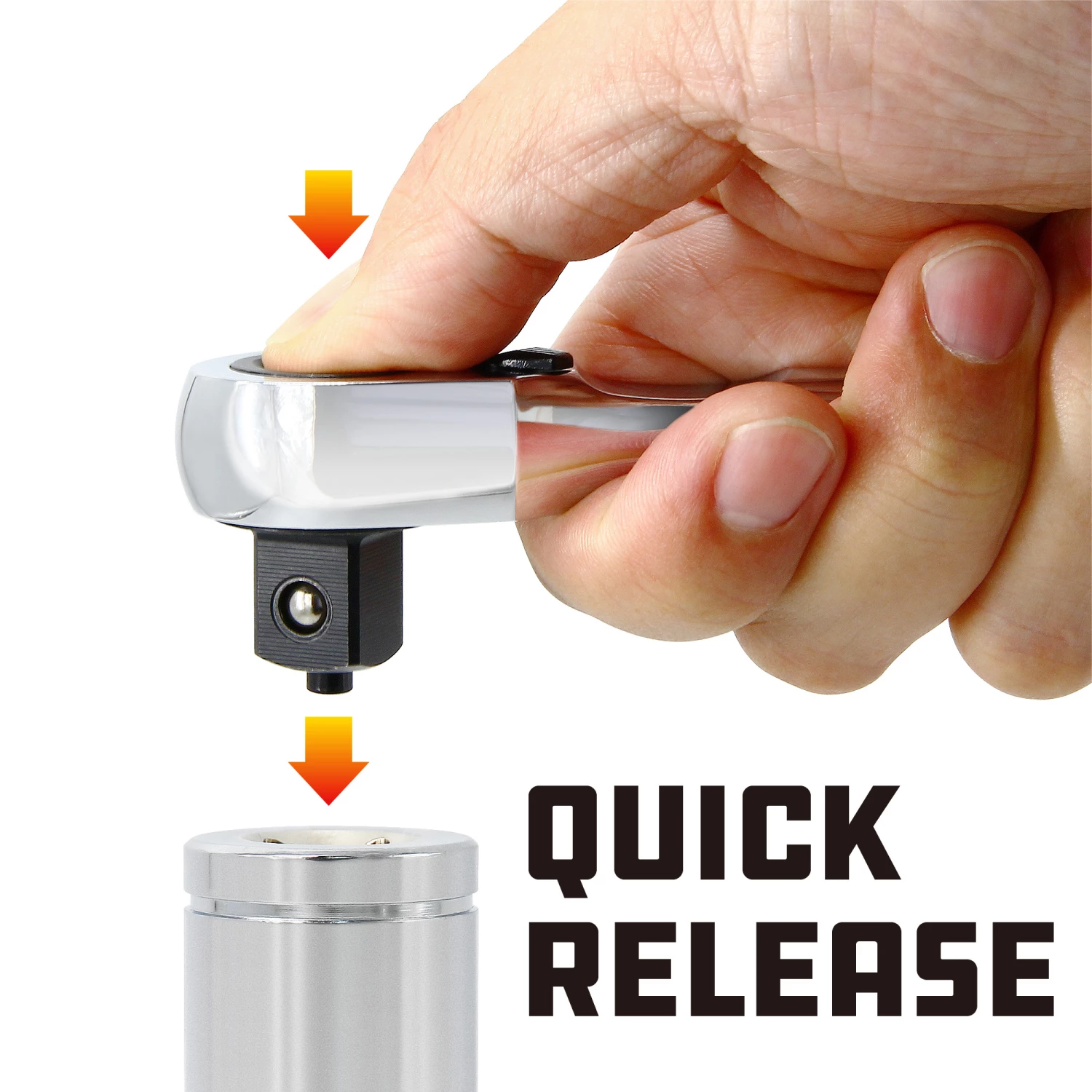 Wholesale 🔔 Powerbuilt 1/4 Inch Drive 72 Tooth Pro Tech Ratchet with Contour Handle - 649968 ✔️ - Image 2