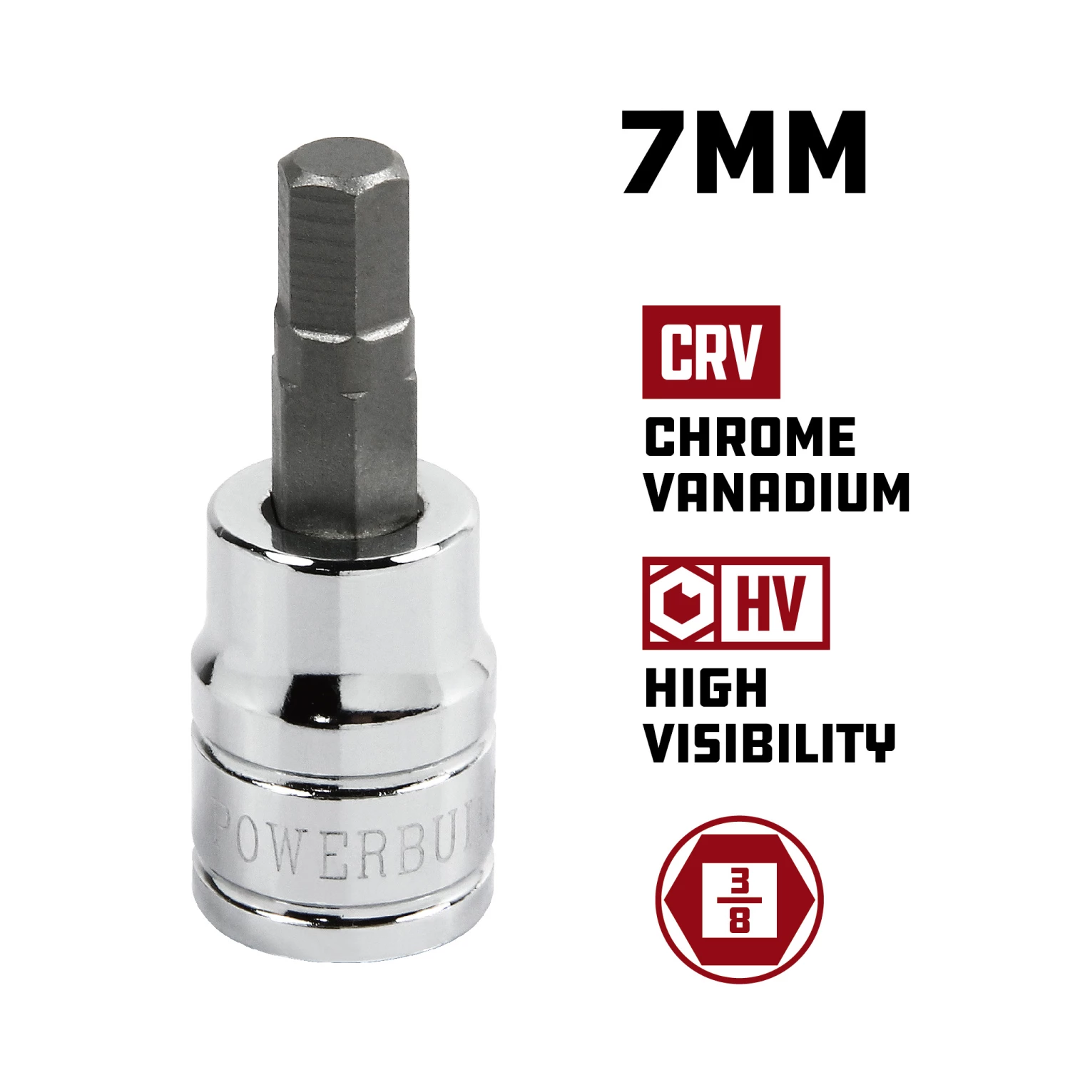 Outlet ⭐ Powerbuilt 3/8 Inch Drive x 7MM Hex Bit Socket - 648664 ⌛ - Image 5