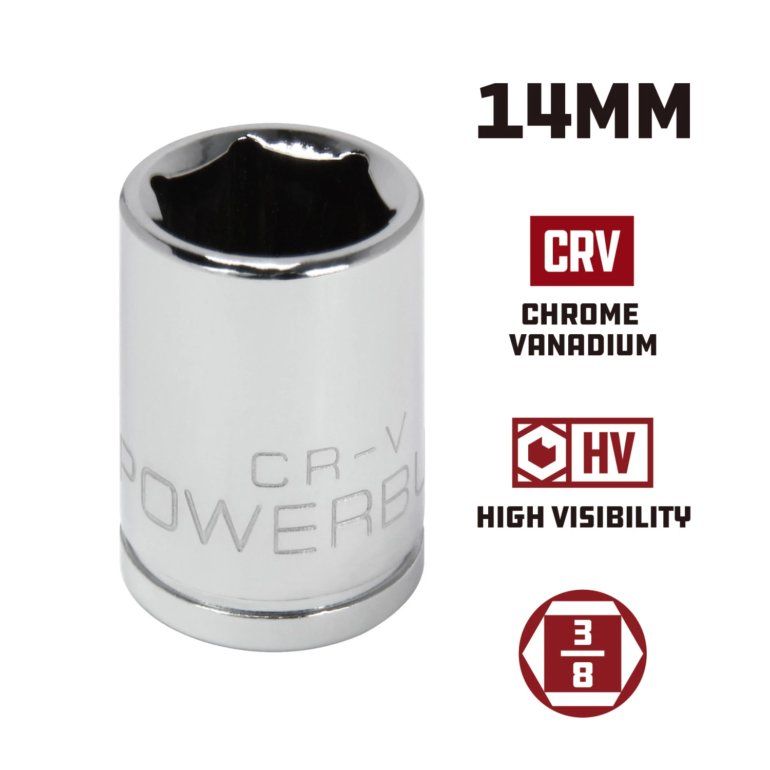 Best deal ⌛ Powerbuilt 3/8 in. Drive x 14mm 6 Point Metric Socket - 940029 👏 - Image 5