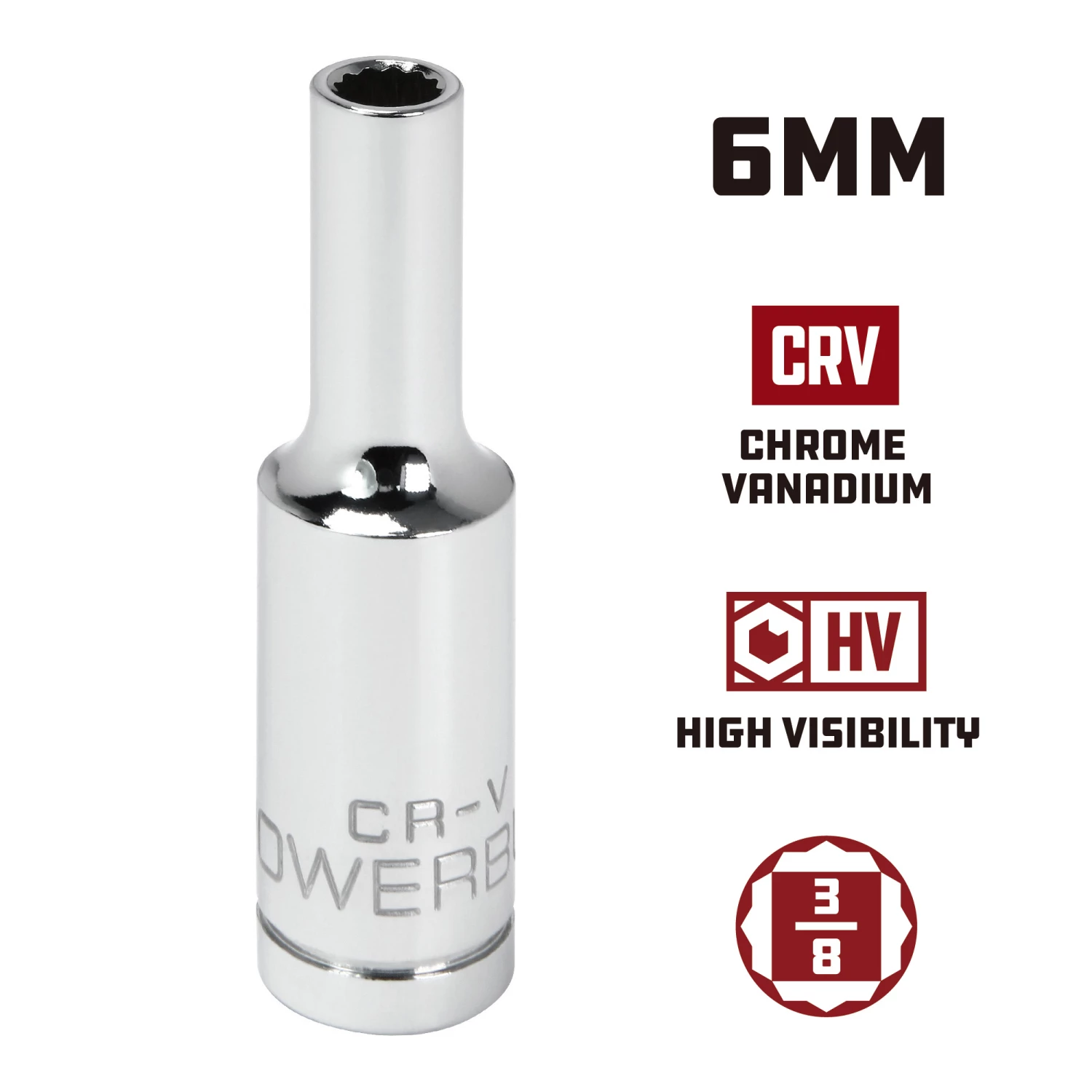 Brand new ๐ฏ Powerbuilt 3/8 in. Drive x 6mm 12 Point Metric Deep Socket - 940056 ๐งจ - Image 5