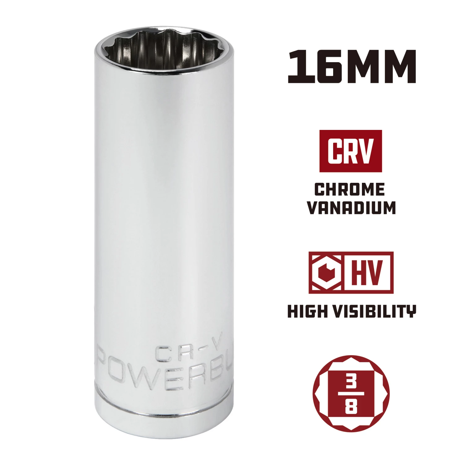 Best deal ๐ Powerbuilt 3/8 in. Drive x 16mm 12 Point Metric Deep Socket - 940066 โจ - Image 5