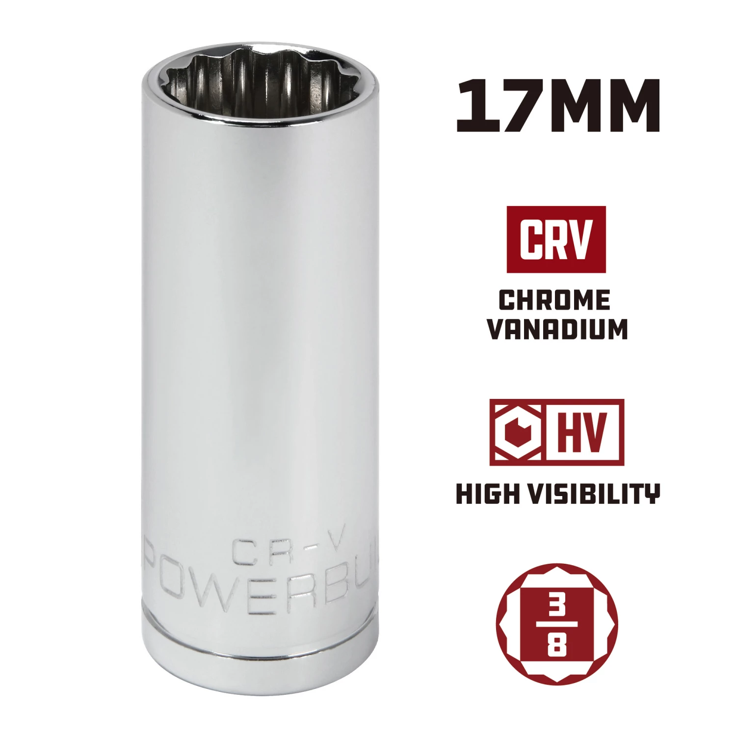 Coupon 🤩 Powerbuilt 3/8 in. Drive x 17mm 12 Point Metric Deep Socket - 940067 😍 - Image 5