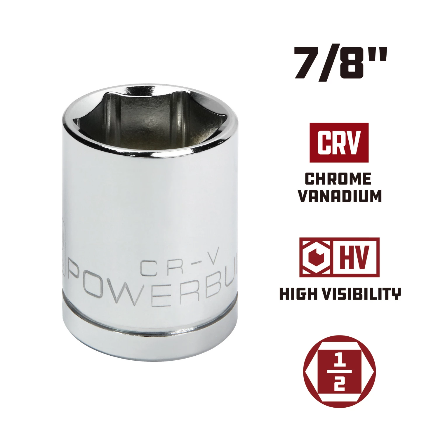 Discount ✔️ Powerbuilt 1/2 in. Drive x 7/8 in. 6 Point Socket - 940081 😍 - Image 5