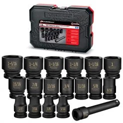 Cheapest 😀 Powerbuilt 18 Piece 1/2 Inch Drive 6 Point SAE Impact Socket Set - 940837 👏