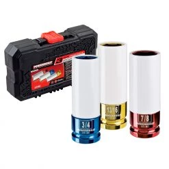 Budget 👏 Powerbuilt 3 Piece SAE 3/4", 13/16", 7/8" Wheel Lug Nut Socket Set - 940845 😉