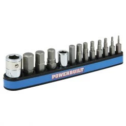 Best Sale ๐ Powerbuilt 13 Piece SAE Hex Bit Set with Magnetic Holder, 1/16" to 1/4" - 941128 ๐