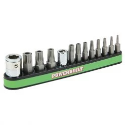 Flash Sale 🎉 Powerbuilt 13 Piece Tamper Proof Star Bit with Magnetic Base Holder, T-8 to T-40 😀