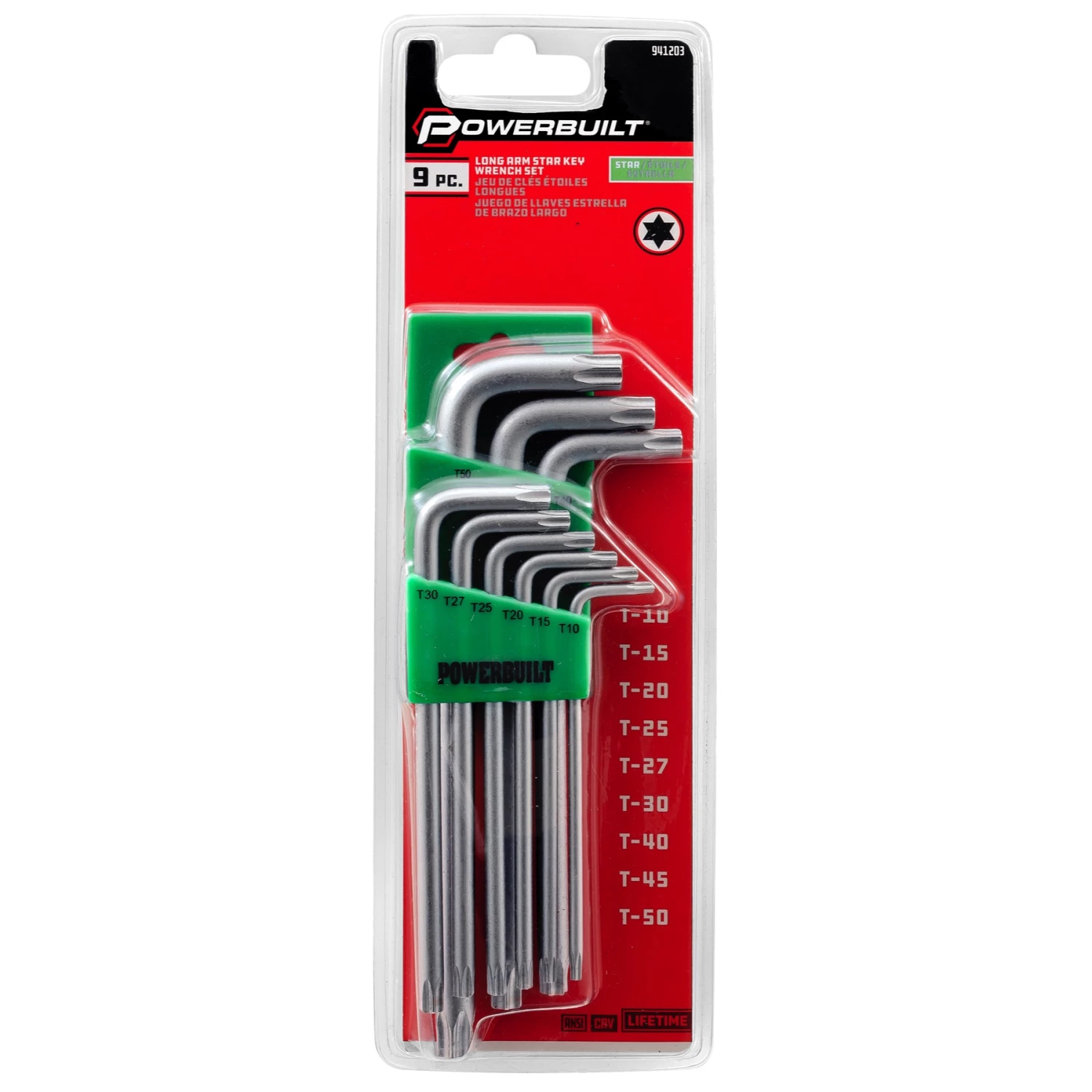 New ⌛ Powerbuilt 9 Piece Long Arm Torx Key 🔧 Wrench Set - 941203 ✔️ - Image 2