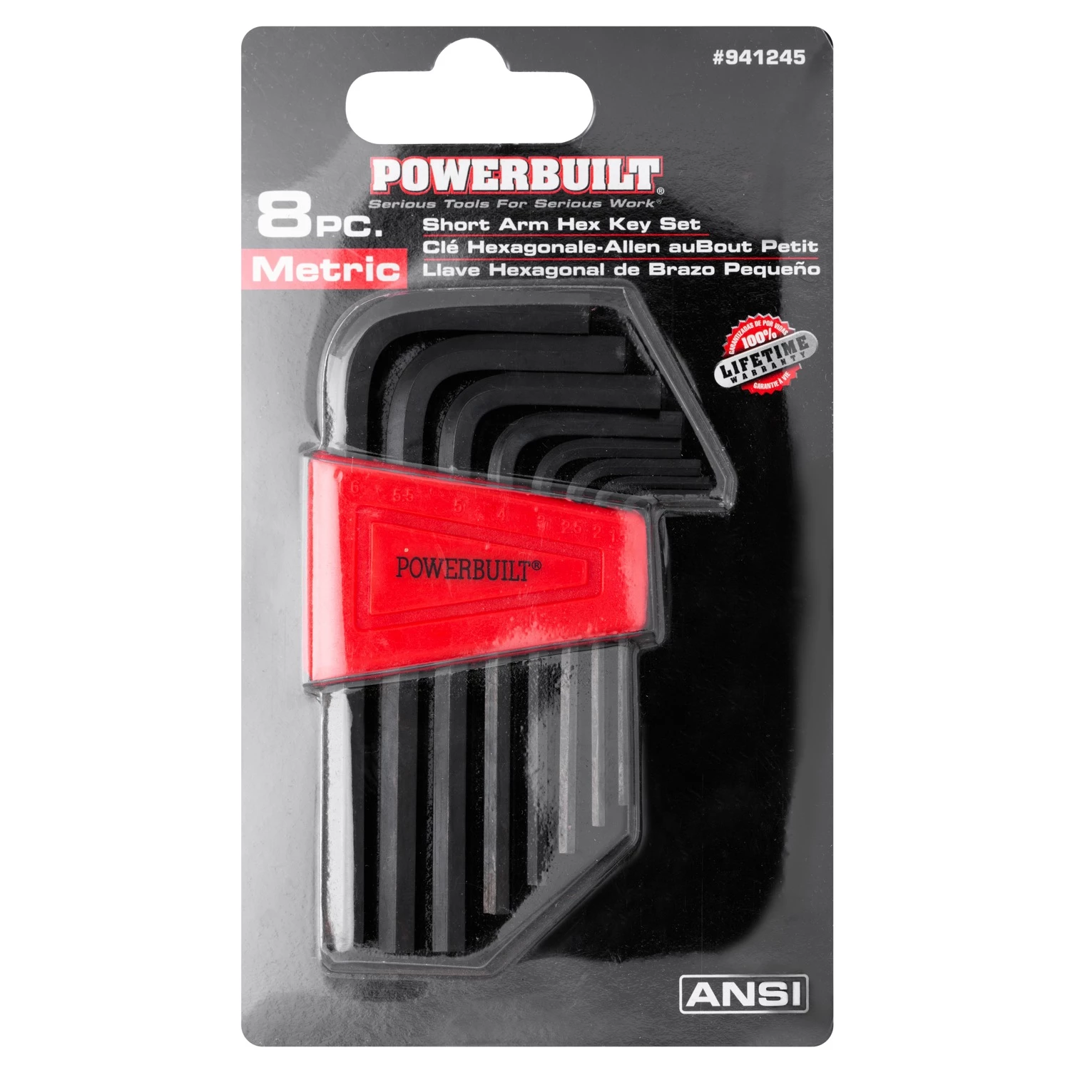 Best deal ๐คฉ Powerbuilt 8 Piece Metric Short Arm Hex Key With Holder - 941245 ๐ - Image 2