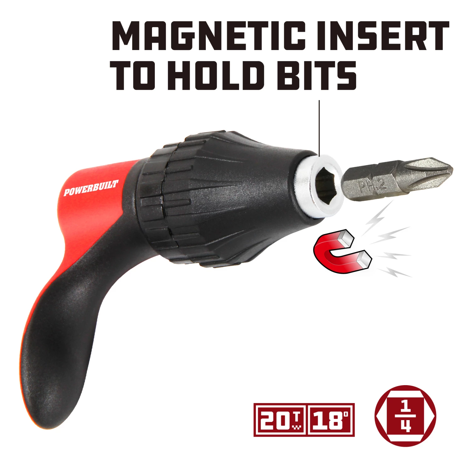 Deals 🔥 Powerbuilt L-Type Mini Ratcheting Bit Driver, Reversible Finger Ratchet 😀 - Image 4