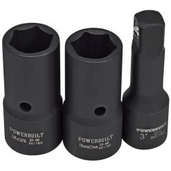 New 🥰 Powerbuilt 2 Piece 1/2-Inch Drive Lug Nut Impact Socket w/ 3-Inch Extension Bar 🔥