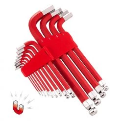 Hot Sale 😍 Powerbuilt 13 Pc. Jumbo SAE Long Ball End Hex Key 🔧 Wrench Set, 5/64" to 3/4" 🎉