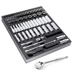 Flash Sale 🎉 Powerbuilt 54 Piece Pro Tech 3/8 in. Dr. SAE & Metric Socket Set - 949005 🎉