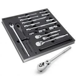 Best Sale โ๏ธ Powerbuilt Pro Tech 16 Pc. Ratchets & Socket Drive Tool Accessories Set - 949009 โ๏ธ