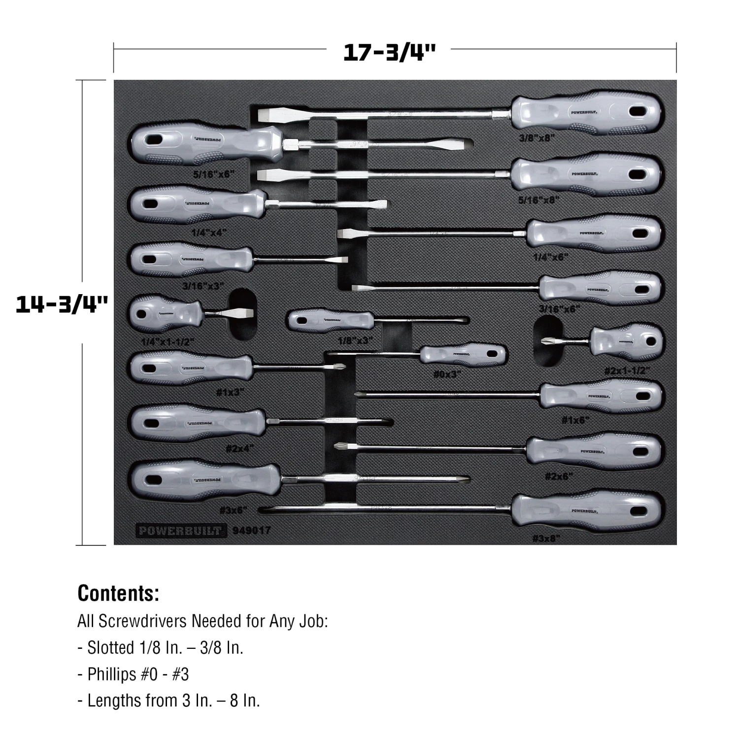 Brand new ✨ Powerbuilt Pro Tech 17 Piece Master Screwdriver Kit, Deluxe Acetate Handle 👍 - Image 2