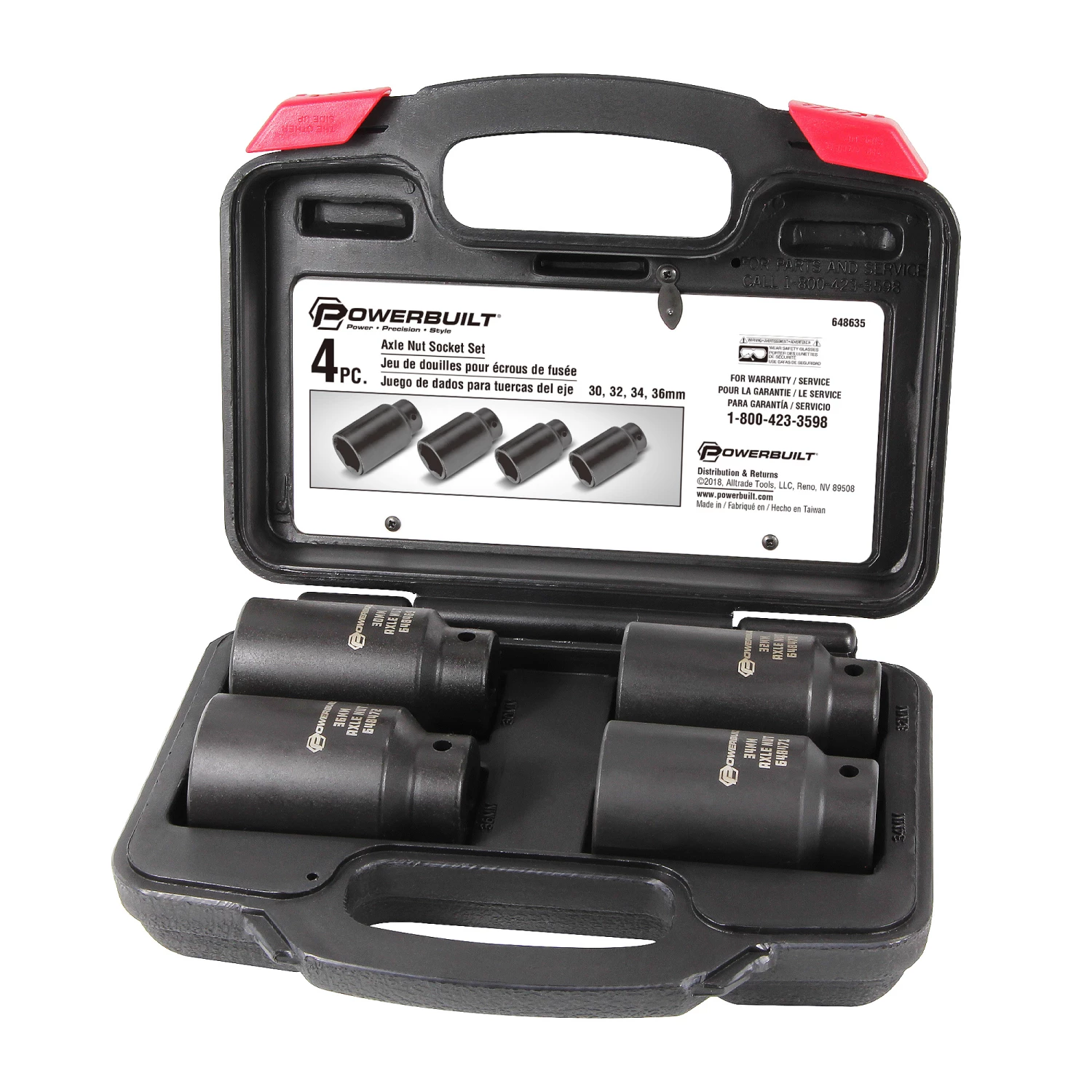 Hot Sale 👏 Powerbuilt 4 Piece Axle Nut Socket Set - 648635 😉 - Image 2