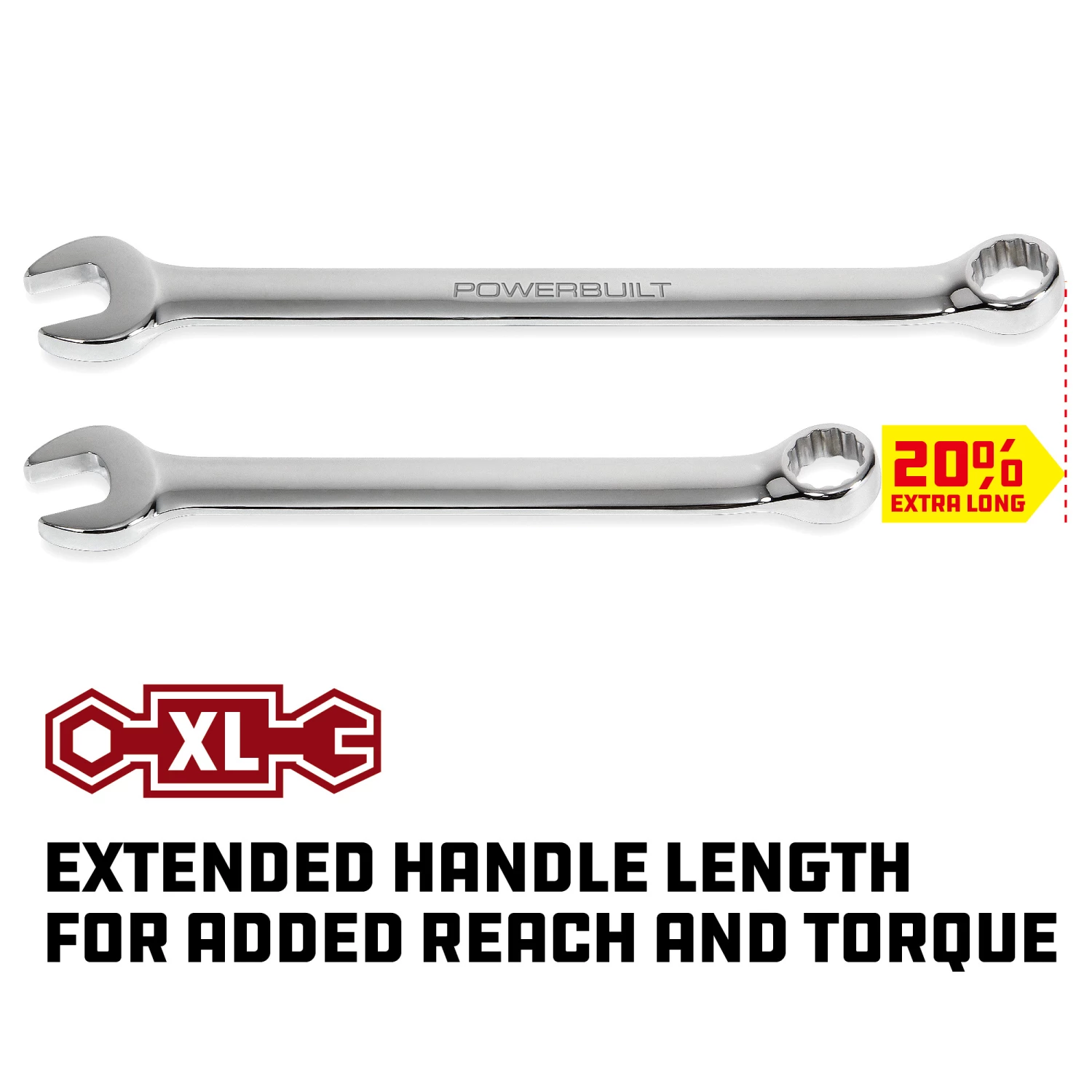Best Sale ๐ Powerbuilt 15/16 Inch Fully Polished Long Pattern SAE Combination ๐ง Wrench - 640479 ๐งจ - Image 2
