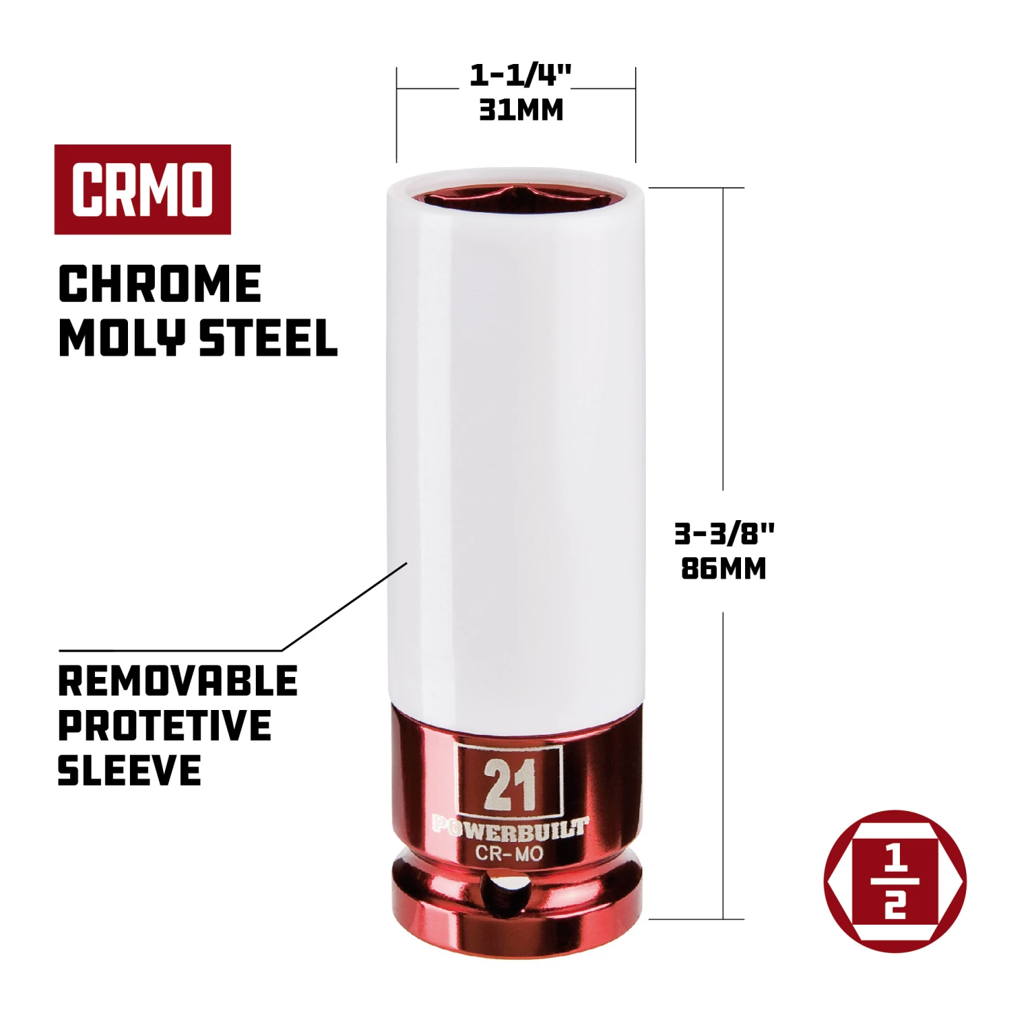 Brand new 😉 Powerbuilt 2 Piece Metric 19mm and 21mm Wheel Lug Nut Socket Set - 642397 🥰 - Image 4