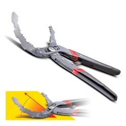 Best deal 🌟 Powerbuilt Self-Adjusting Oil Filter Pliers with 30 Degree Angled Jaws - 942099 🔥