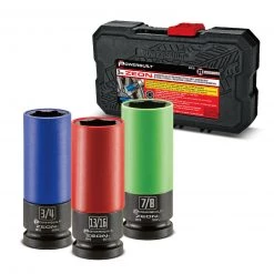 Promo 💯 Powerbuilt 3pc. Zeon SAE Lug Nut Socket Set 🌟