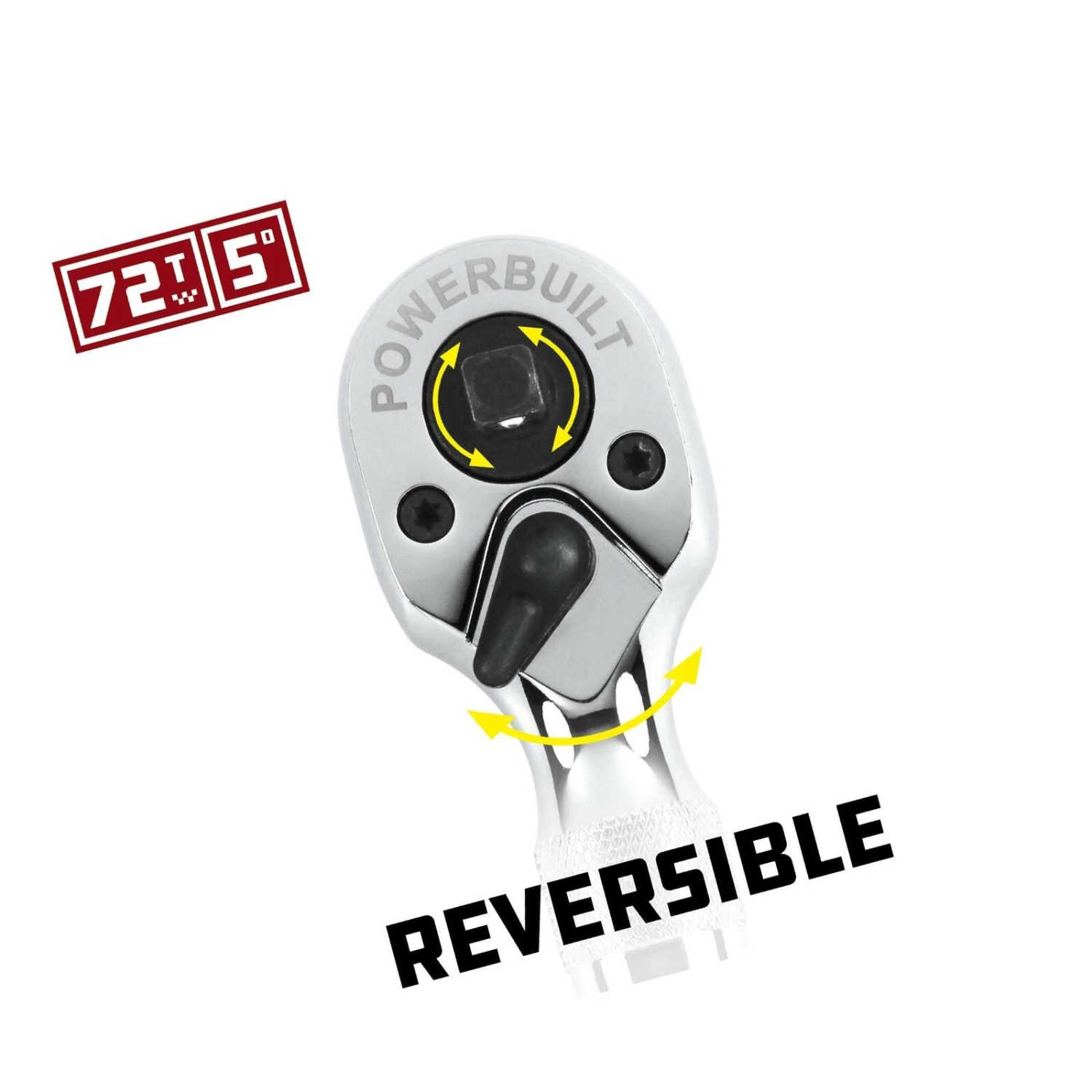 Best Pirce ⭐ Powerbuilt 1/4" x 3/8" Drive Stubby Dual Head Ratchet 🔧 Wrench 🛒 - Image 5