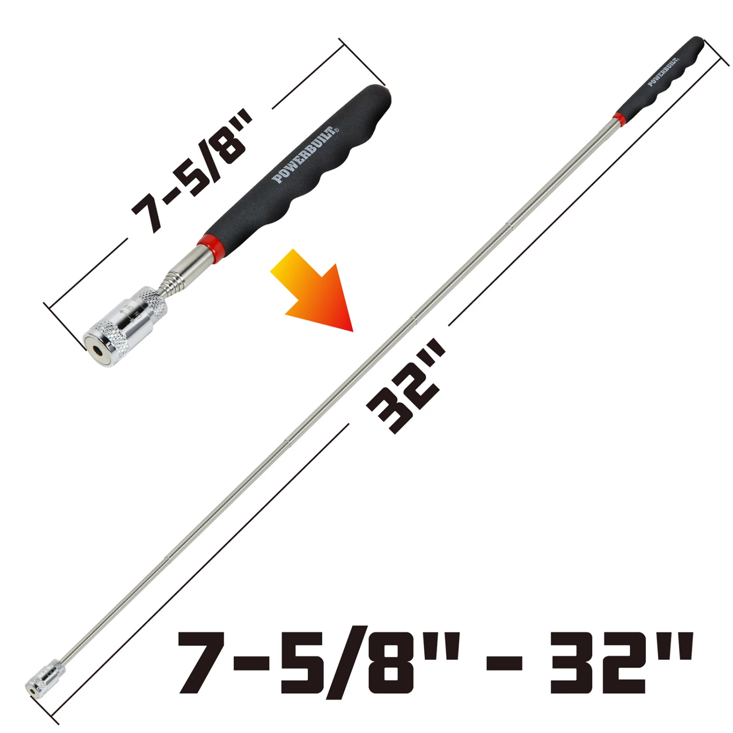 Hot Sale ⭐ Powerbuilt 8lb Lighted Magnetic Pick Up Tool 🛒 - Image 4