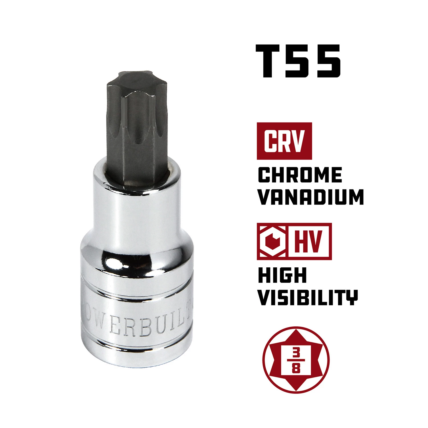 Wholesale 😀 Powerbuilt 3/8 Inch Drive T-55 Star Bit Socket - 641692 😉 - Image 2